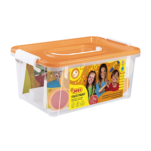 Jovi Baul Escolar de Maquillaje con 12 Botes 8ml Surtidos + Accesorios - Gran Surtido de Colores - Incluye Guia con Ideas - Ideal para Actividades Esc