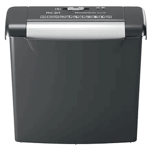 Rexel Momentum S206 Destructora de Papel Manual Corte en Tiras P-2 - Destruye hasta 6 Hojas - Papelera de 9L - Color Negro
