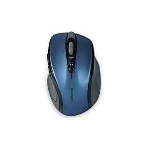Kensington Pro Fit Raton Inalambrico 2,4GHz 1600dpi - Sensor Optico 1750ppp - 5 Botones - Uso Diestro - Tamaño Mediano Ergonomico - Color Azul/Negro