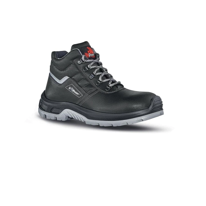 Upower Pitucon L Botines de Seguridad - Talla 46 - Empeine Piel Hidrofugo, Puntal Composite, Lamina Acero Ergonomica, Suela Antideslizante PU/PU, Prot 1