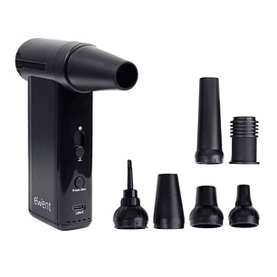 Ewent Pistola de Aire Comprimido - Aspirador, Bomba de Vacio e Inflador - 8 Velocidades -130000 RPM  - Bateria de 5000mah - Color Negro