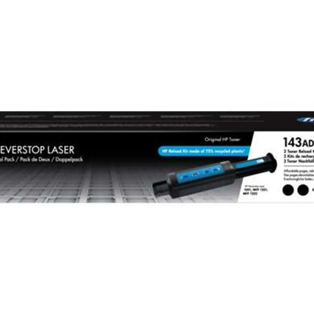 HP W1143A Negro Pack de 2 Kits de Recarga de Toner Originales - 143A 1
