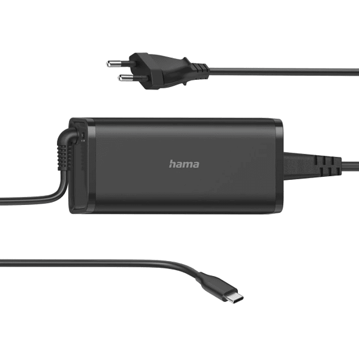 Hama Essential Fuente de Alimentacion Universal para Portatil - Potencia 92W - Voltaje 5-20V - Cable de Entrada 1.2m - Cable de Salida 0.93m - Power D 1