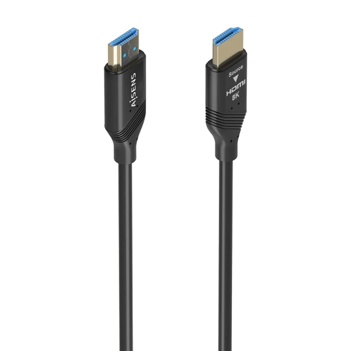 Aisens Cable HDMI V2.1 AOC Ultra Alta Velocidad - HEC 8K@60HZ 4K@120HZ 4:4:4 48GBPS - 15m - Color Negro 1