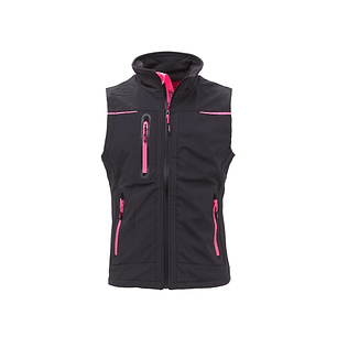 Upower Universe Lady Chaleco Softshell Impermeable - Talla 3XL - Transpirable y Resistente al Viento, Forro Micropolar, Bolsillo Free Sound, Detalles 