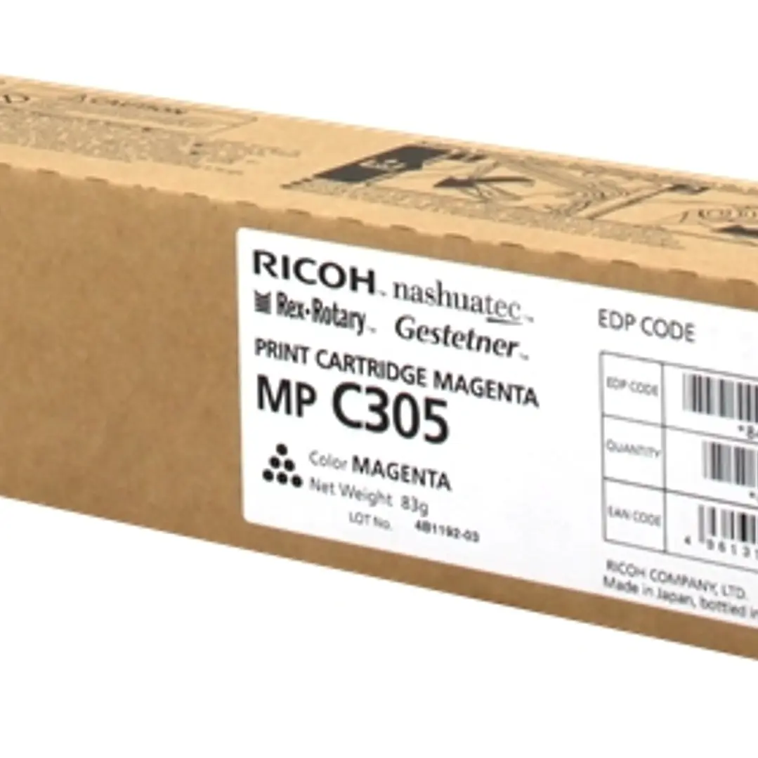 Ricoh Aficio MP-C305/MP-C305SPF Magenta Cartucho de Toner Original - 842081/841596/MPC305E 1
