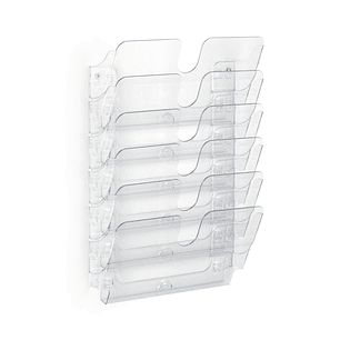 Durable Flexiplus 6 Dispensador para Folletos A4 Horizontal - Transparente