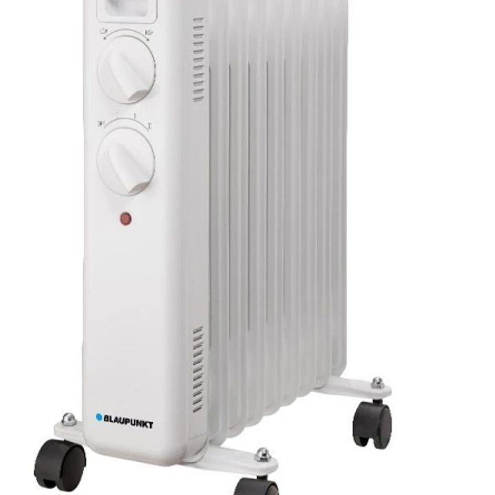 Blaupunkt Radiador de Aceite - Potencia 2000W - Termostato Regulable - Ruedas - Asa de Transporte - Indicador Luminoso - Color Blanco 1