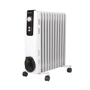 Orbegozo RH-2500 Radiador de Aceite Compacto y Potente - Potencia de 2500W - Elementos de Alta Inercia Termica - Termostato Regulable - Seguro y Silen