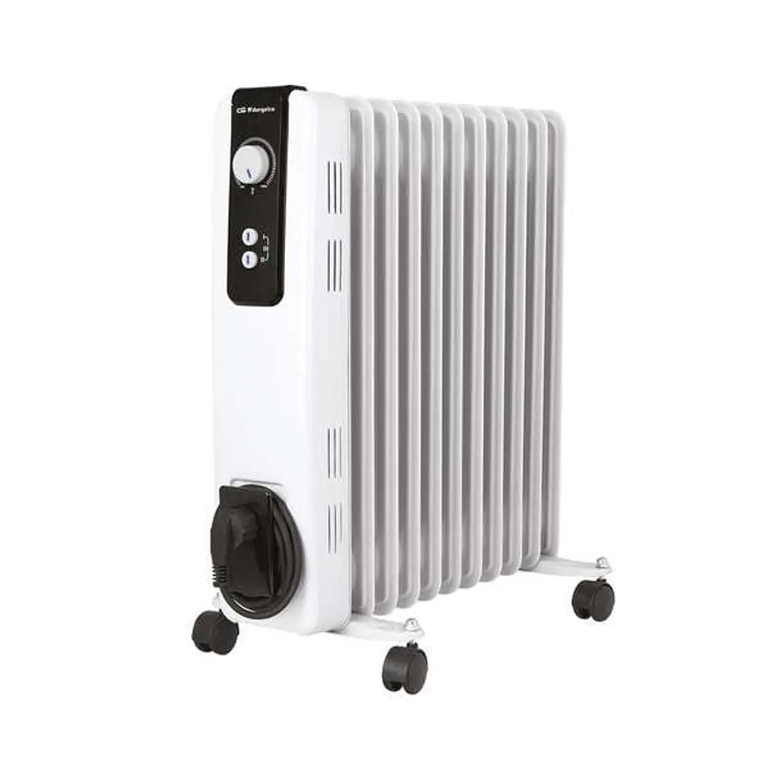 Orbegozo RH-2500 Radiador de Aceite Compacto y Potente - Potencia de 2500W - Elementos de Alta Inercia Termica - Termostato Regulable - Seguro y Silen 1