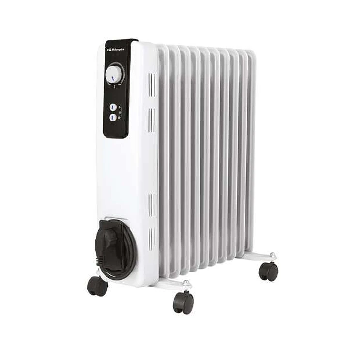 Orbegozo RH-2500 Radiador de Aceite Compacto y Potente - Potencia de 2500W - Elementos de Alta Inercia Termica - Termostato Regulable - Seguro y Silen 1