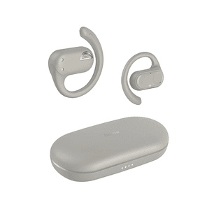 Hama Spirit Open Auriculares con Microfono Omnidireccional - Bluetooth - IPX4 - Pantalla LED - Carga por USB-C - Color Beige