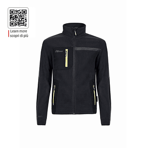 Upower Venus Sudadera Polar con Cremallera - Talla L - Transpirable, Confortable, Duradera, Acabados Hot Press, Proteccion DPI1 - Color Negro Carbon