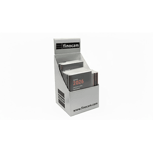 Finocam Expositor con 12 Agendas Planas Min/Coctel Surtidas en Catalan - Anual 2026 - Color Surtidos