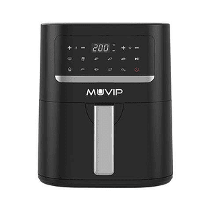 Muvip Freidora Aire Caliente 4.5L 1600W Pantalla Tactil - 10 Programas Preestablecidos - Cocina con 80% Menos Grasa - Olla Antiadherente - Temperatura
