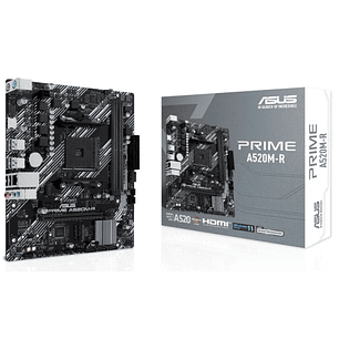 Asus Prime A520M-R Placa Base AMD4 2x DDR4 - HDMI, M.2, PCI Express, 4x Sata III, USB 2.0, 3.2, RJ-45, MicroATX