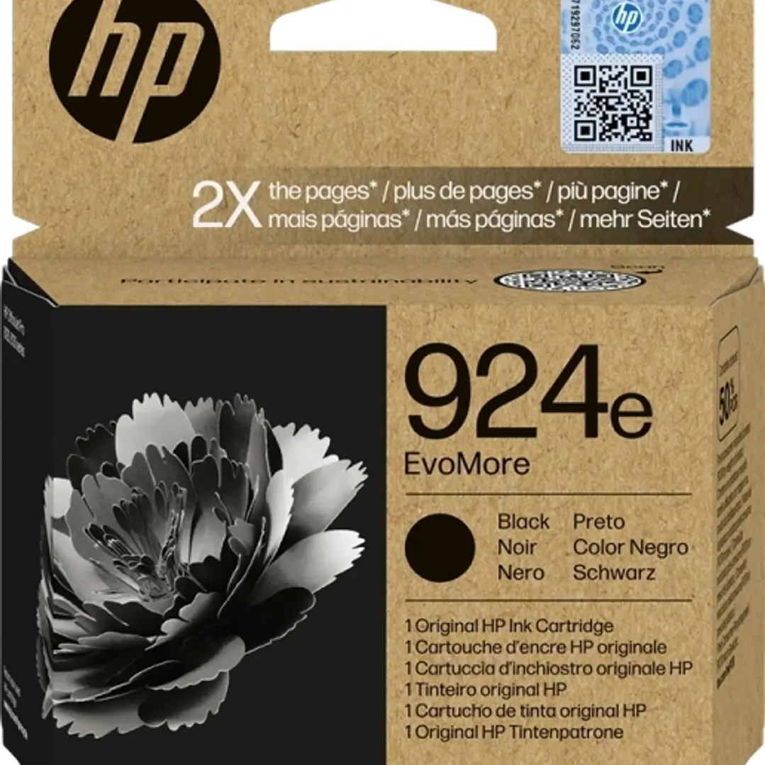 HP 924e XL Negro Cartucho de Tinta Original - 4K0V0NE 1