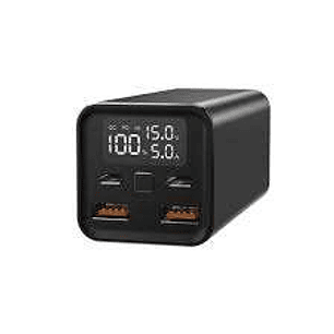 Leotec Q2 Power Bank 20000mAh 65W PD - Compatible con Portatiles - Pantalla LCD - 2x USB-A, 2x USB-C