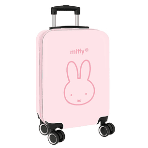 Safta Miffy Flores Maleta Trolley de Cabina 20 - Cierre con Candado - Interior Forrado - Cremallera - Cintas Elasticas - Ruedas Giratorias - Ajustabl
