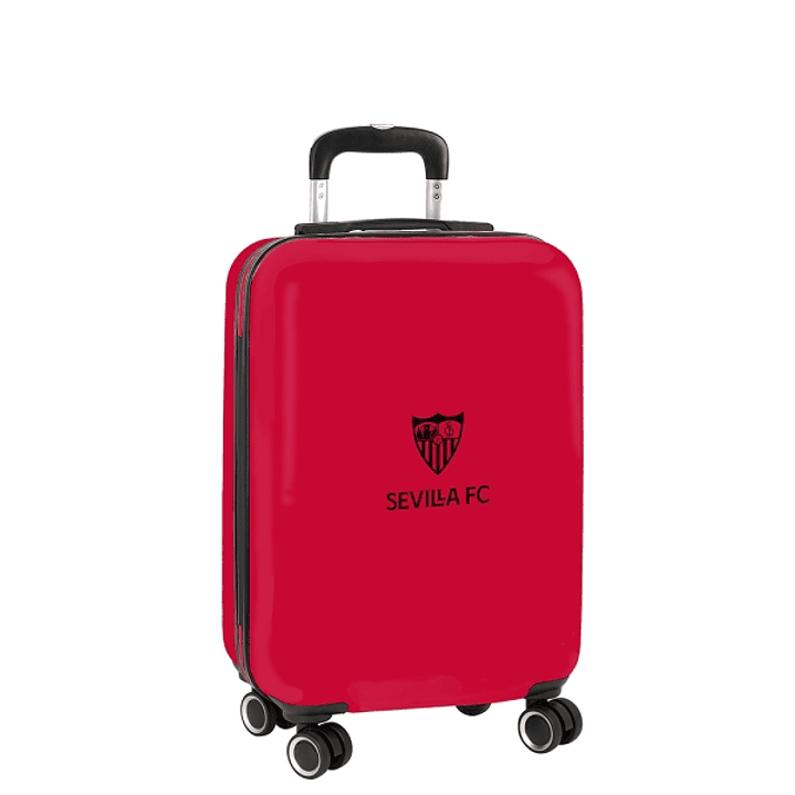 Safta Sevilla FC Maleta Trolley de Cabina 20 - Cierre con Candado - Interior Forrado y Bolsillos - Cintas con Cierre PVC - Ruedas Giratorias - Ajusta 1