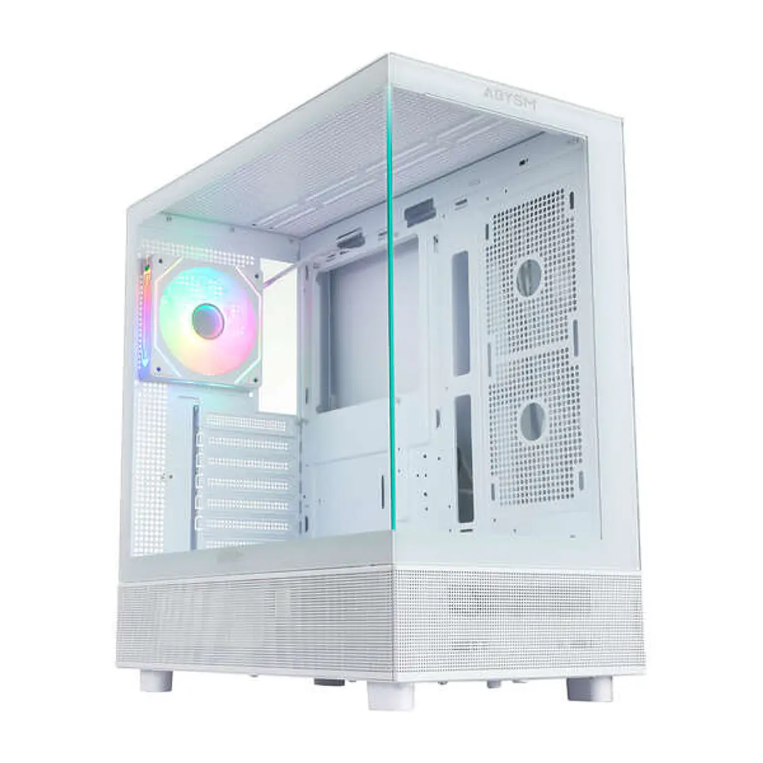 Abysm Danube Sava H400 White Caja Torre ATX, ITX, Micro ATX - Lateral y Frontal Cristal Templado - 3.5