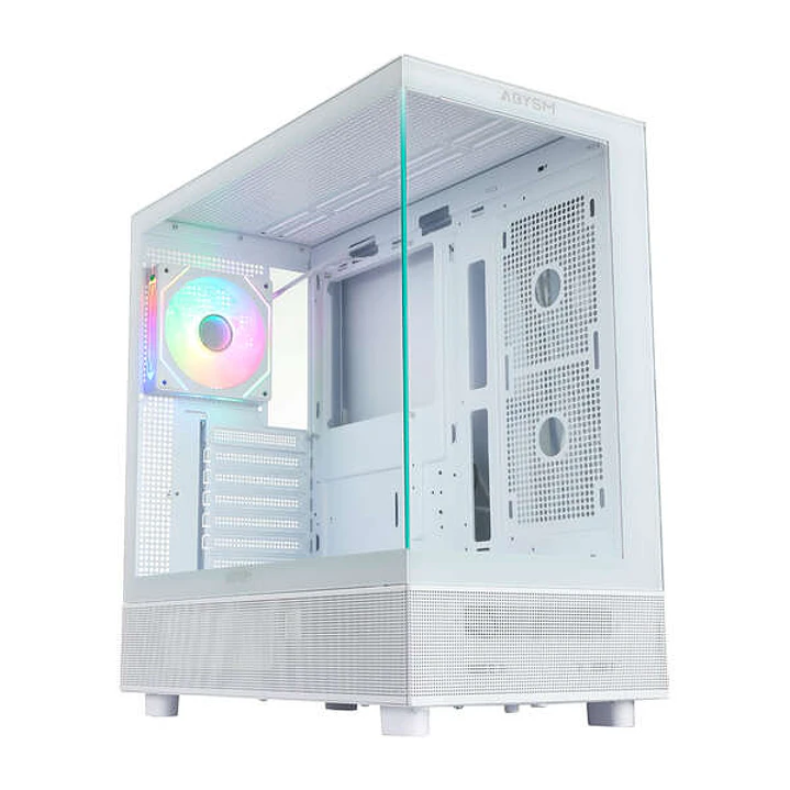Abysm Danube Sava H400 White Caja Torre ATX, ITX, Micro ATX - Lateral y Frontal Cristal Templado - 3.5