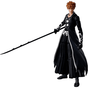 Tamashii Nations SH Figuarts Bleach: Thousand-Year Blood War Ichigo Kurosaki modo Bankai Tensazangetsu - Figura Articulada - Altura 15cm aprox.