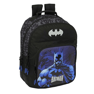 Safta Batman Mochila con 2 Compartimentos - Cantoneras Antirozaduras - Adaptable a Carro - Bolsillo Frontal - Portabotellas - Tirador Doble - Hombrera