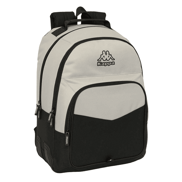 Safta Kappa Grey Mochila con 2 Compartimentos - Antirozaduras - Adaptable a Carro - Bolsillo Frontal - Portabotellas - Tirador Doble - Hombreras Ergon 1