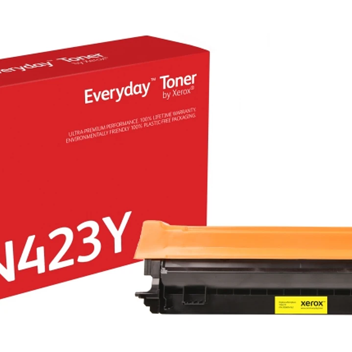 Xerox Everyday Brother TN421/TN423/TN426 Amarillo Cartucho de Toner Generico - Reemplaza TN421Y/TN423Y/TN426Y 1