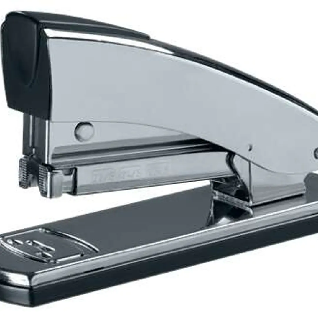 Petrus 2001C Grapadora Metalica Retro - Hasta 30 Hojas - Grapado Cerrado, Abierto y Clavado - Color Cromado 1