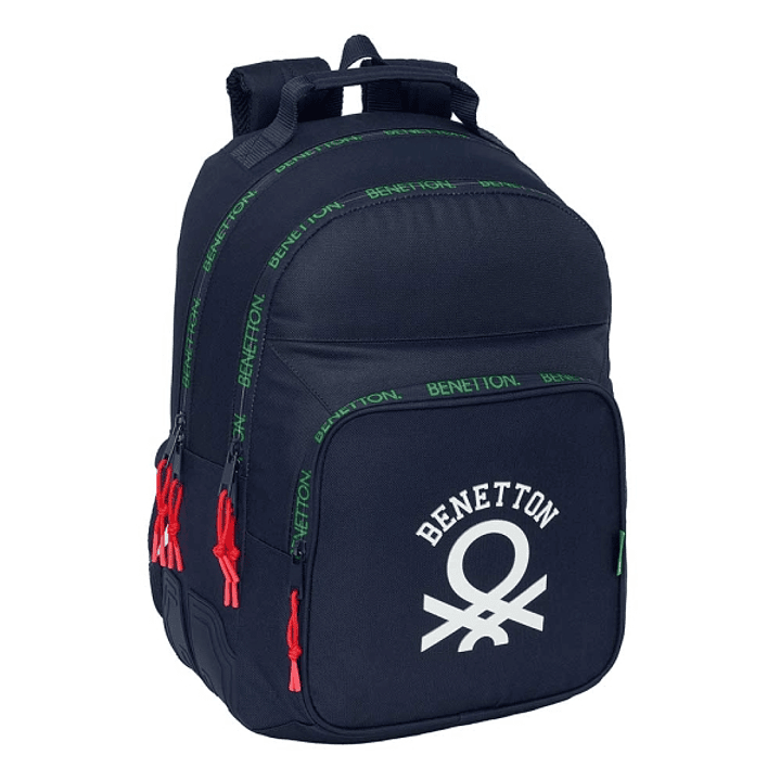 Safta Benetton Together Mochila con 2 Compartimentos - Antirozaduras - Adaptable a Carro - Portabotellas - Tirador Doble - Hombreras Ergonomicas - 20L 1