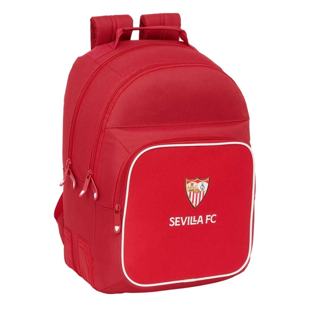 Safta Sevilla FC Mochila con 2 Compartimentos - Antirozaduras - Adaptable a Carro - Bolsillo Frontal - Portabotellas - Tirador Doble - Hombreras Ergon 1