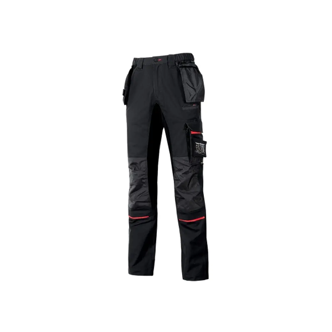 Upower Race Pantalon de Alta Calidad - Talla 62 - Multiples Bolsillos Desmontables, Cintura Ajustable, Paneles Elasticos, Refuerzos en Cordura, Protec 1