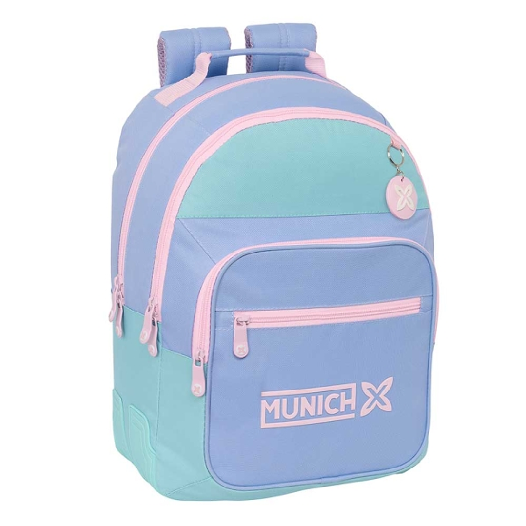 Safta Munich Mellow Mochila con 2 Compartimentos - Antirozaduras - Adaptable a Carro - Bolsillo Frontal - Portabotellas - Tirador Doble - Hombreras Er 1