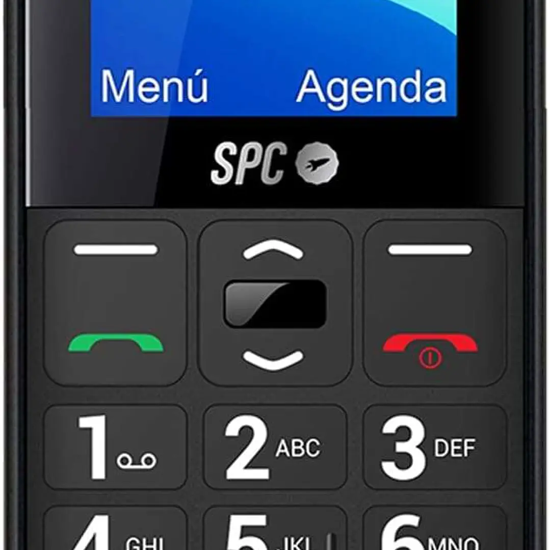 SPC Telefono Movil de Teclas Grandes - Diseño Compacto y Resistente - Boton SOS - Configuracion Remota - Notificaciones y Timbre Inteligentes - Menu S 1
