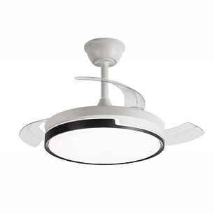 Daewoo Ventilador de Techo de 90cm - 30W - Aspas Retractiles - Luz LED Integrada - Incluye Kit de Instalacion - Ultra Silencioso - Temporizador - 6 Ve