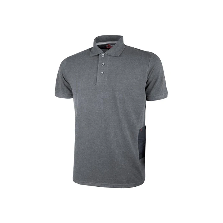 Upower Gap Polo de Manga Corta en Algodon Pique - Talla 3XL - Corte Ajustado, Cuello con Tres Botones, Banda Anti Sudor, Bolsillo Izquierdo, Cinta Ref 1