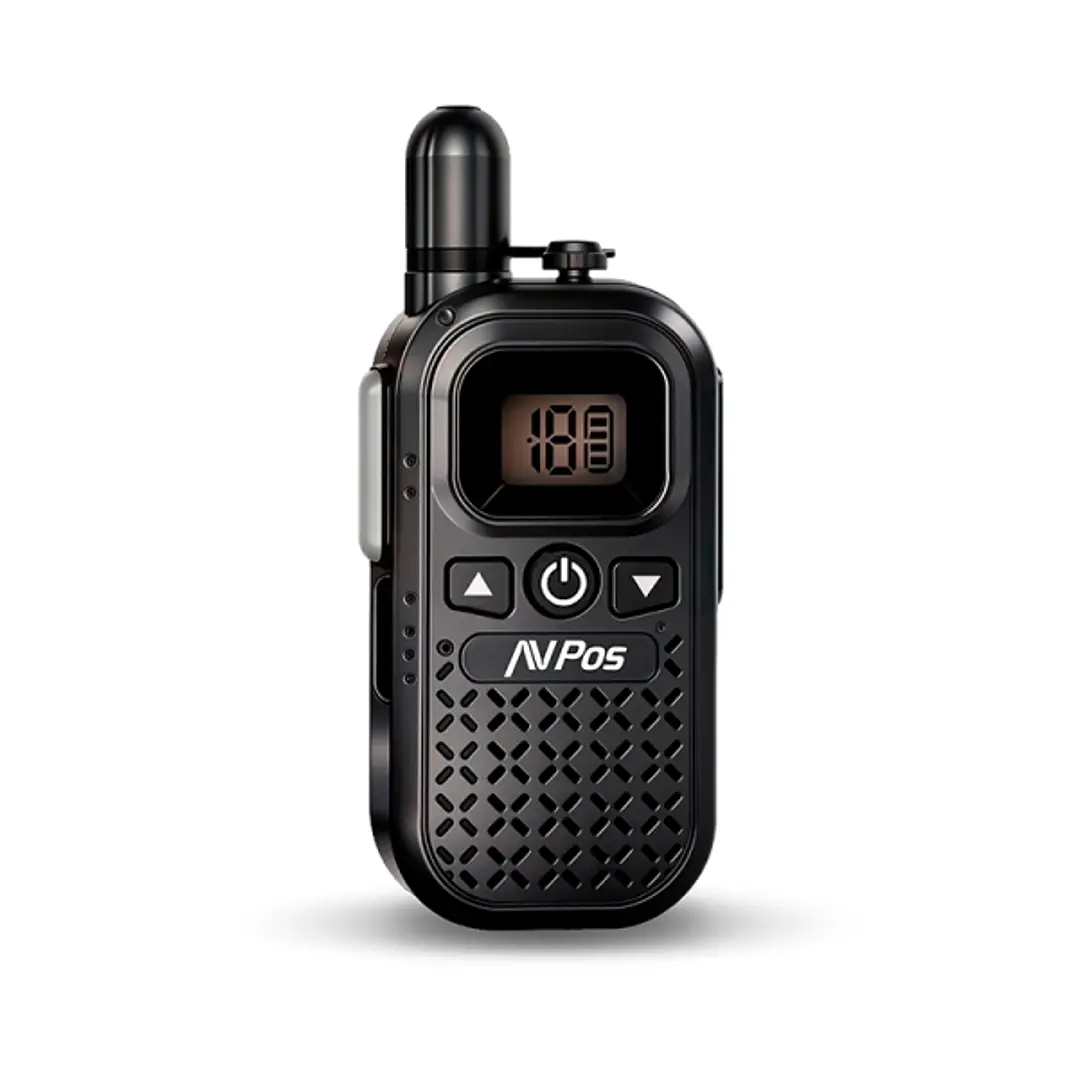 AVPos AVP-COMM-X25 Walkie Talkie - 16 Canales - 446 MHz - USB-C - Autonomia hasta 18h - Color Negro 1