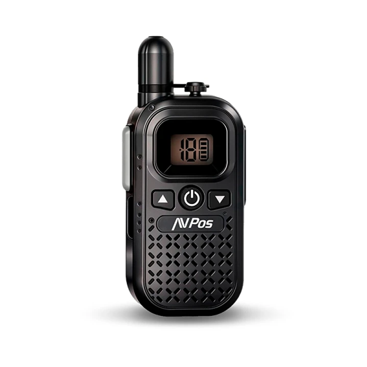 AVPos AVP-COMM-X25 Walkie Talkie - 16 Canales - 446 MHz - USB-C - Autonomia hasta 18h - Color Negro 1