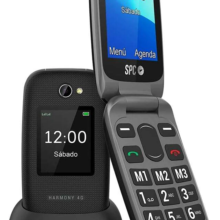 SPC Harmony 4G Telefono Movil para Mayores - Botones Grandes Retroiluminados - Volumen de Timbre de hasta 97.5Db - Compatible con Audifonos - Boton de 1