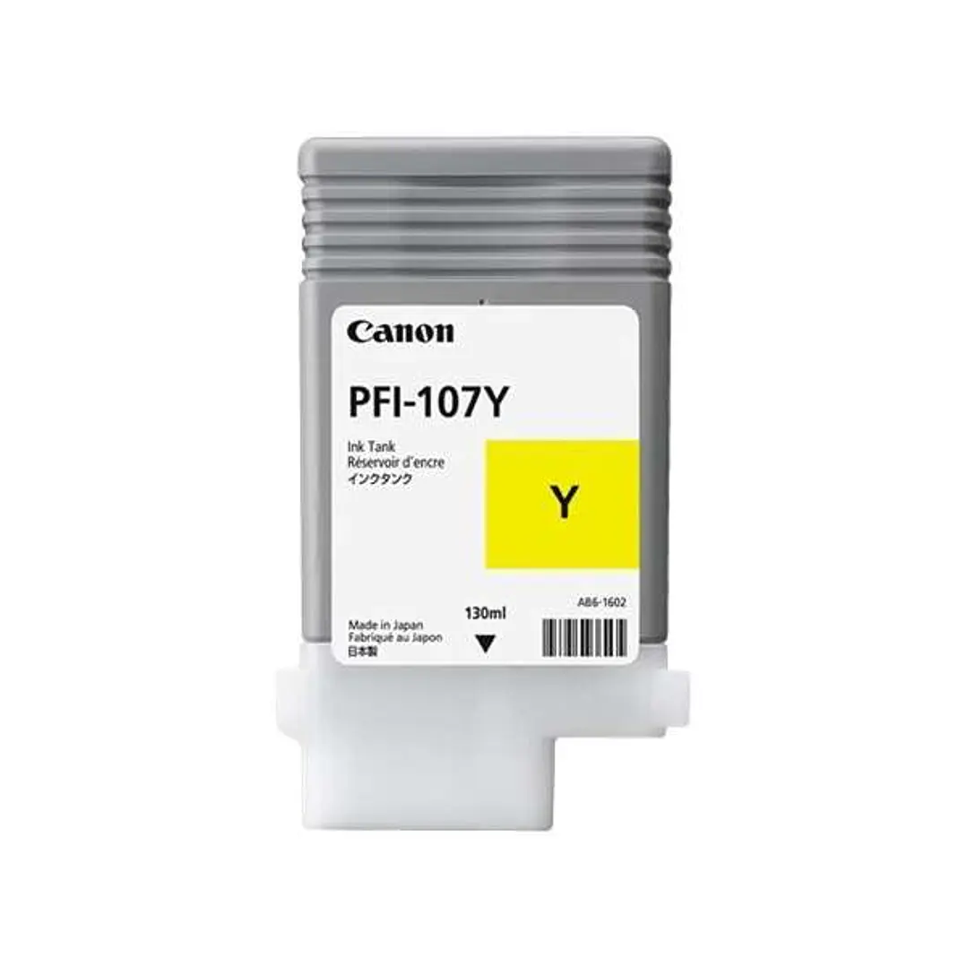 Canon PFI107 Amarillo Cartucho de Tinta Original - PFI107Y/6708B001 1