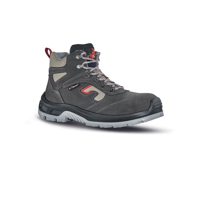 Upower Check L Botines de Seguridad - Talla 43 - Empeine Gamuza Suave, Textile Ultra Transpirable, Puntal Composite, Antiperforacion, Antideslizante,  1