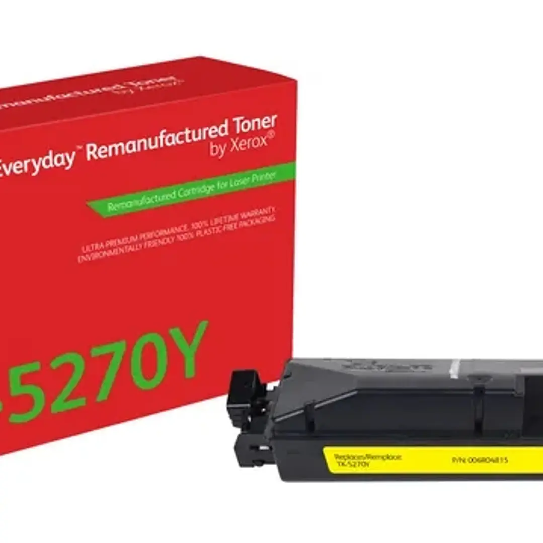 Xerox Everyday Kyocera TK5270 Amarillo Cartucho de Toner Remanufacturado - Reemplaza 1T02TVANL0/TK5270Y 1
