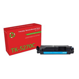 Xerox Everyday Kyocera TK5270 Cyan Cartucho de Toner Remanufacturado - Reemplaza 1T02TVCNL0/TK5270C