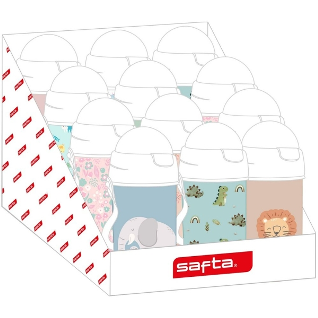 Safta Expositor con 12 Botellas - PVC sin BPA - 315x195x235mm - Colores Surtidos 1