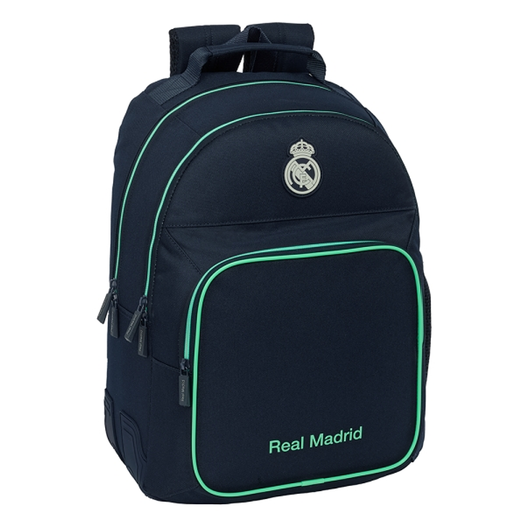 Safta Real Madrid 2ª Equipacion 25/26 Mochila con 2 Compartimentos - Antirozaduras - Adaptable a Carro - Portabotellas - Tirador Doble - Hombreras Erg 1
