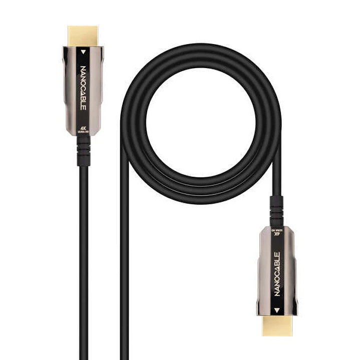 Nanocable Cable HDMI v2.0 AOC Macho a HDMI v2.0 Macho 10m - 4K@60Hz 18Gbps - Color Negro 1