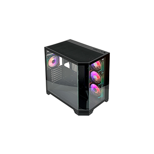 L-Link Nova Caja ATX - Cristal Templado Continuo - 4 Ventiladores RGB - USB 3.0 - Color Negro