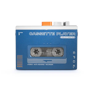Bigben Epok Reproductor de Cintas Cassette Bluetooth - Altavoz Incorporado - Entrada de Auriculares - Auriculares Incluidos - Bateria 1200mAh - Color 